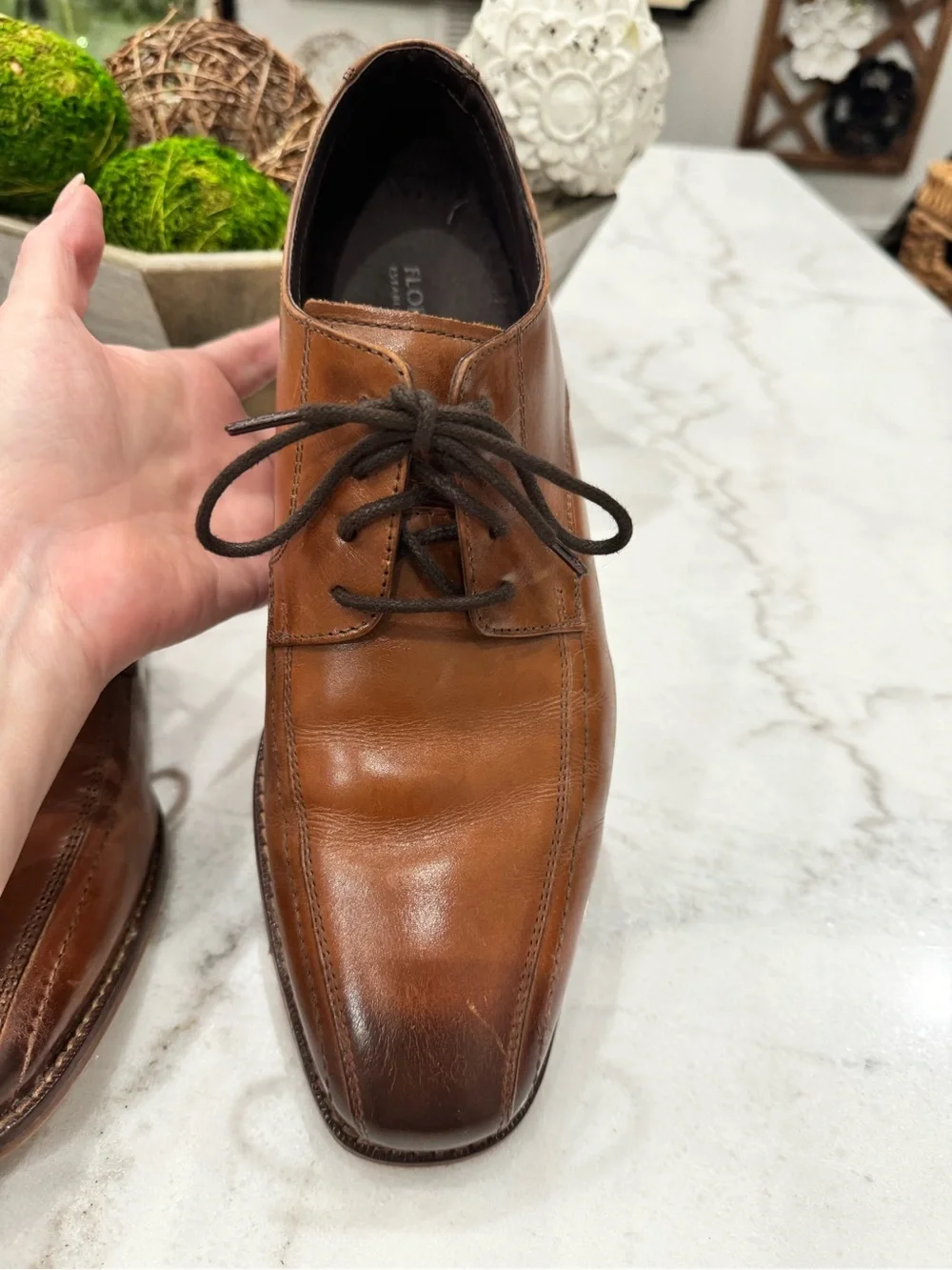 Florsheim sleek cognac